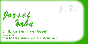 jozsef haba business card